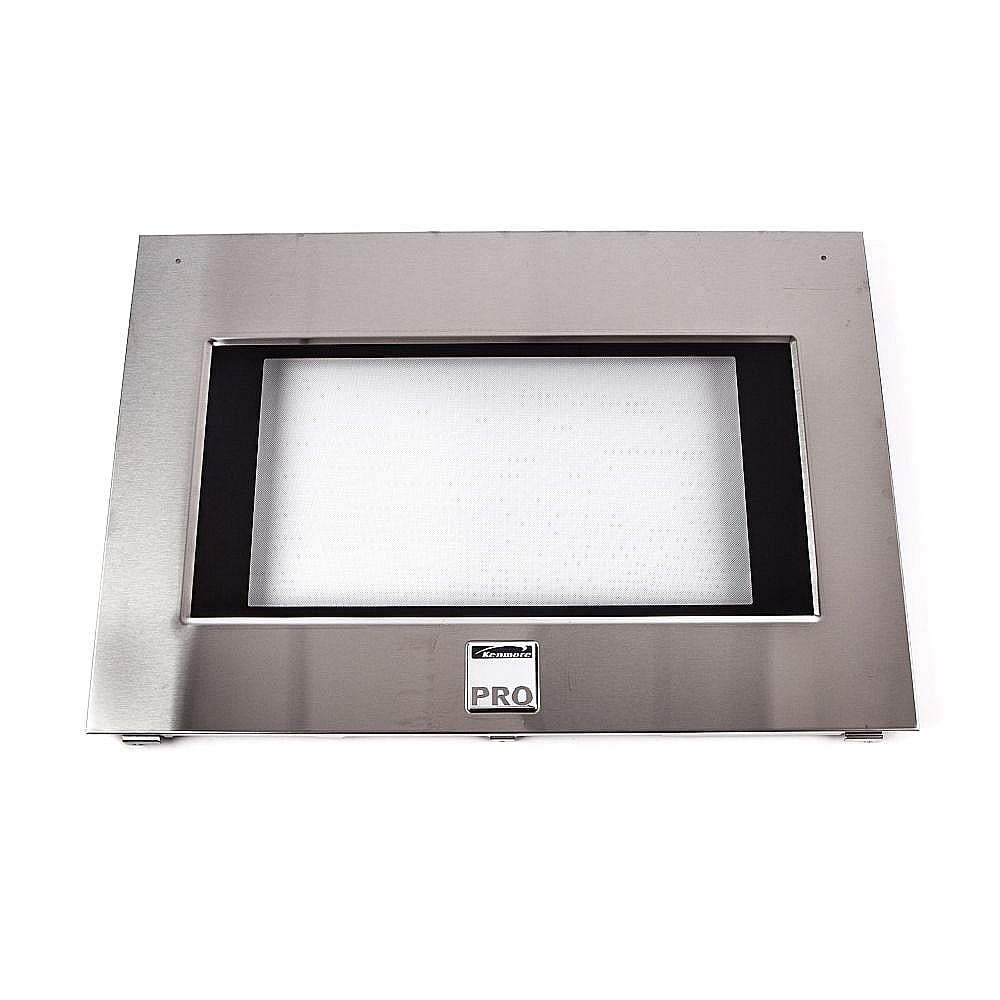 Kenmore Pro Part #318344003, Wall Oven Door Outer Panel Assembly, Upper (Stainless) | 41.00 x 25.25 x 4.00