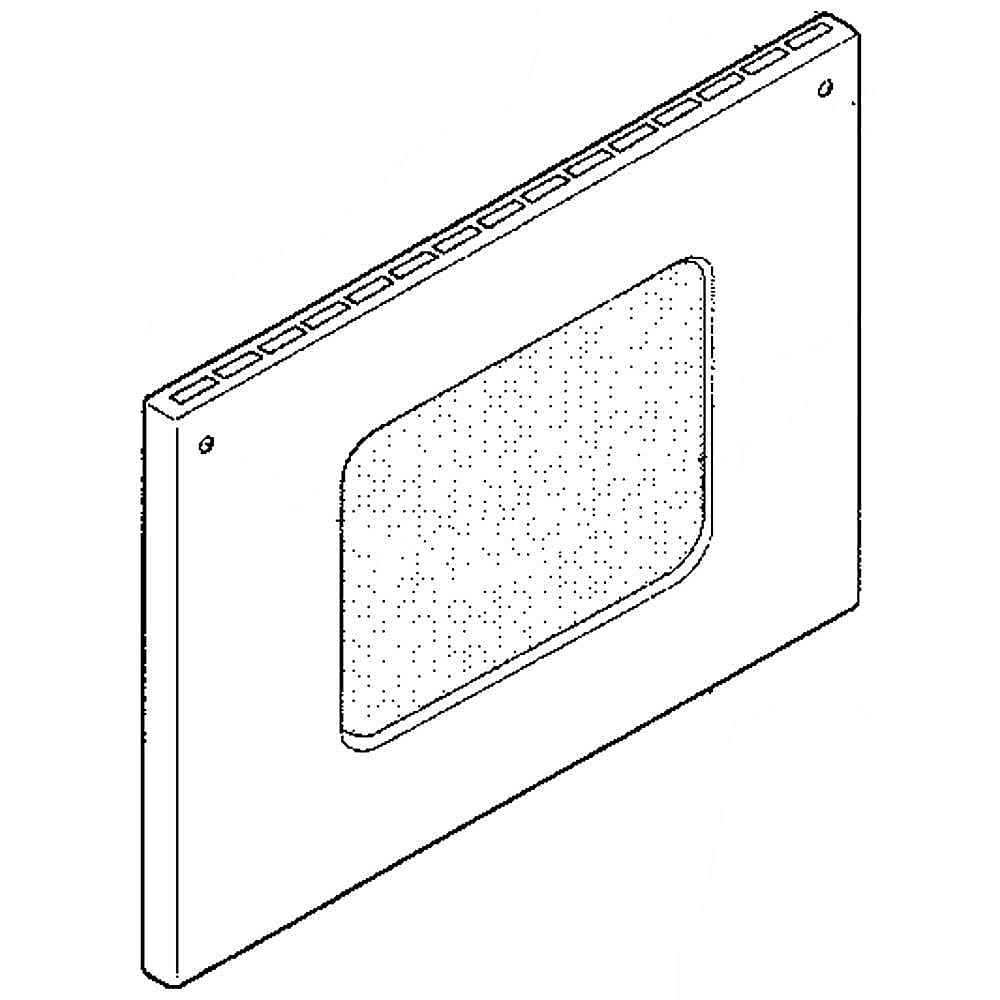 Kenmore Elite Part #318344026, Range Oven Door Outer Panel (Stainless) | 42.00 x 41.25 x 25.25
