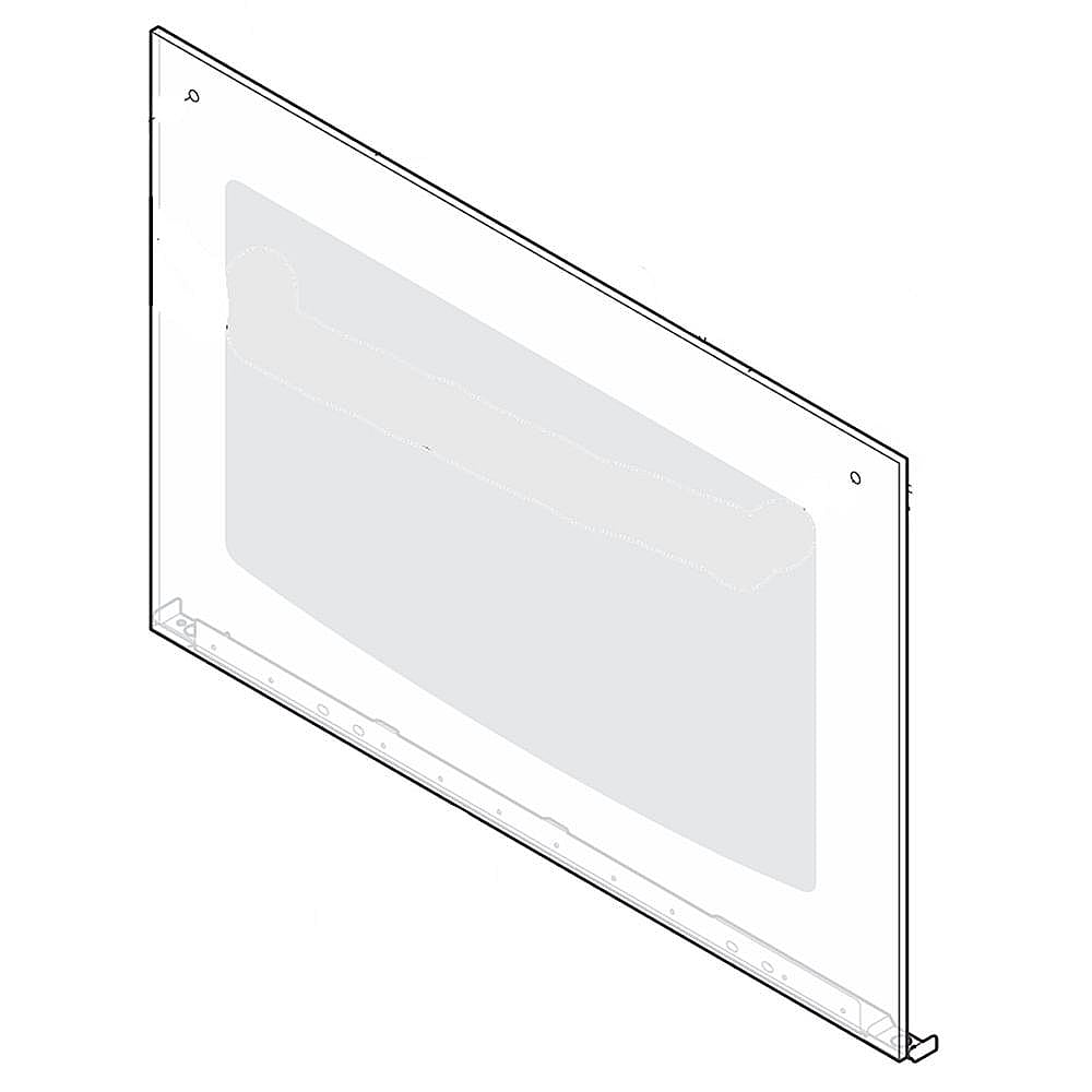 Kenmore Part #318403519, Range Oven Door Outer Panel Assembly (White)