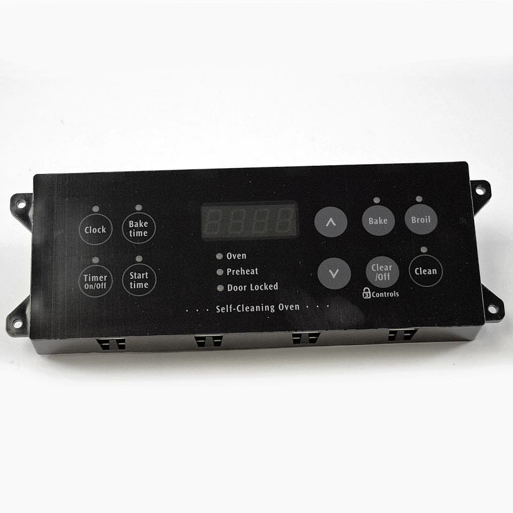 Photo of Range Oven Control Board and Overlay (Black) from Repair Parts Direct
