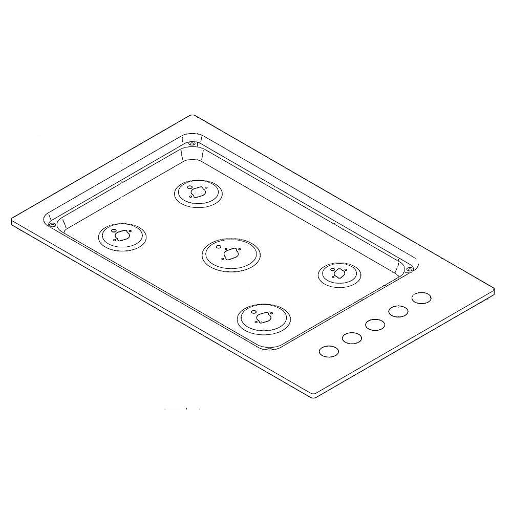 Frigidaire Part #318560003, Cooktop Main Top (Stainless) | 41.00 x 24.25 x 4.25