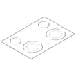 Range Main Top (white) for Kenmore 79046781905 - Part 318590606
