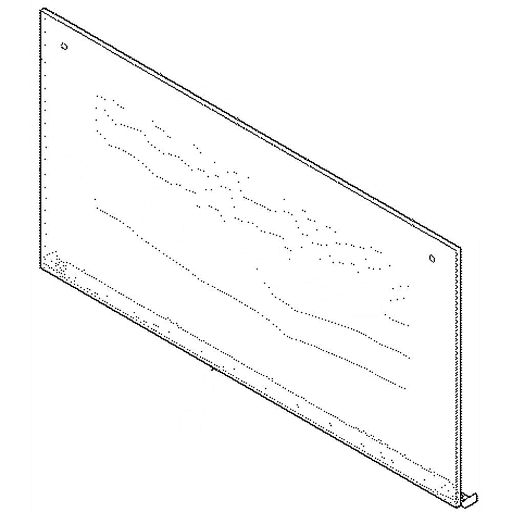 Part #318646606, Range Lower Oven Door Outer Panel (Black)