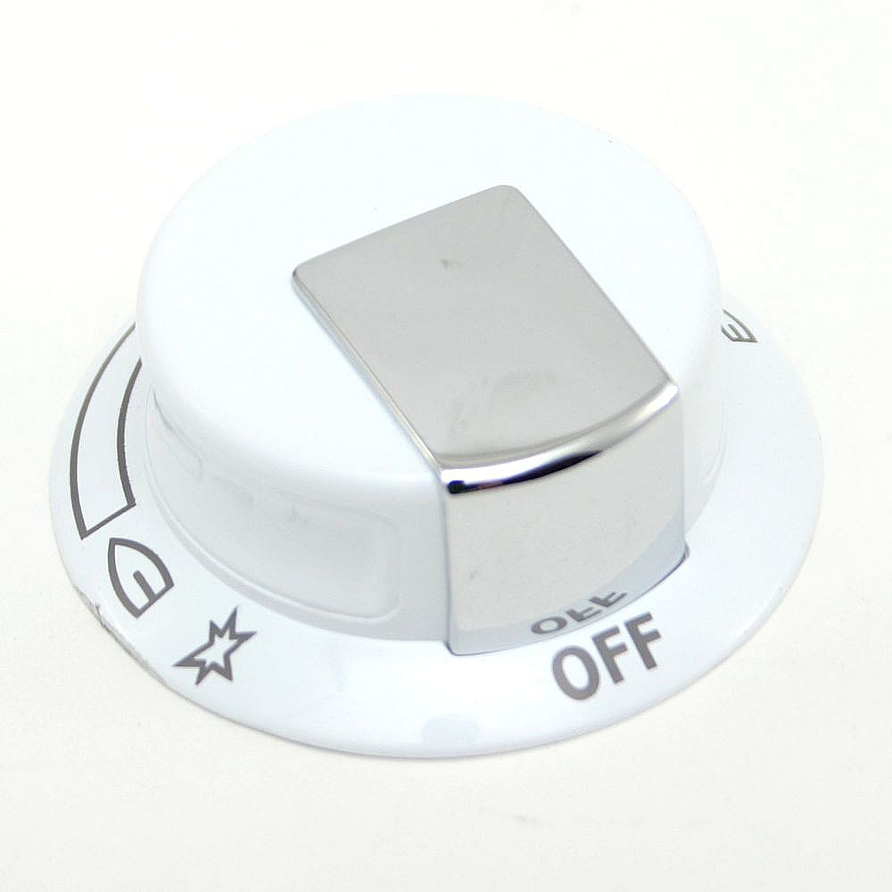 Part #318905200, Range Surface Burner Knob (White) / 2.15 x 2.15 x 0.85