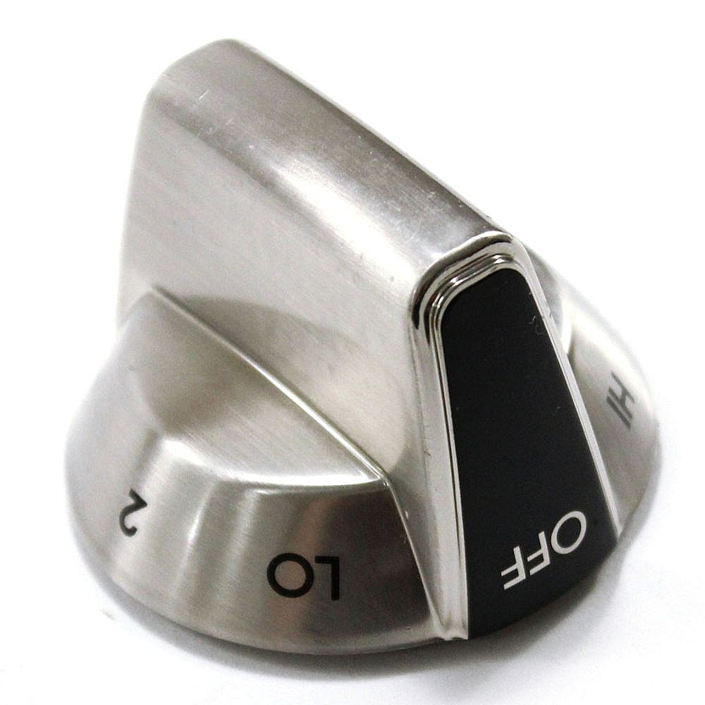 Kenmore Part #318921132, Range Surface Element Knob (Stainless) | 2.00 x 1.95 x 1.40