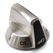 Range Surface Element Knob (stainless) for Kenmore 79046893900 - Part 318921132