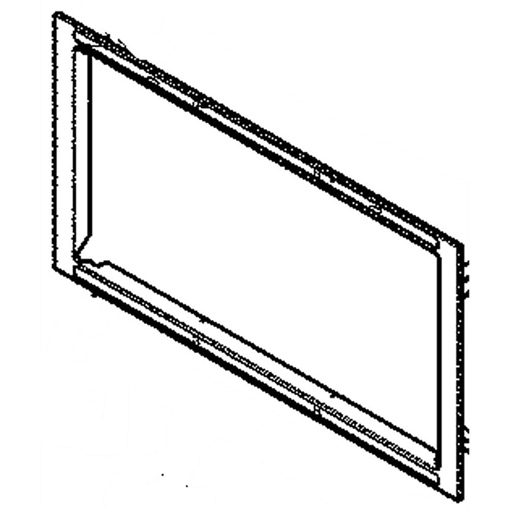 Part #318930307, Wall Oven Microwave Door Frame (Stainless) / 27.25 x 15.00 x 1.00