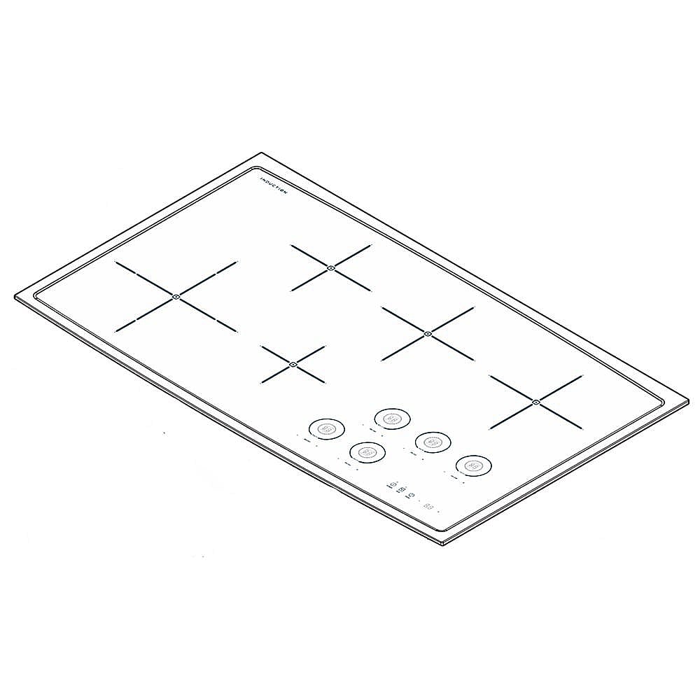 Part #318935226, Cooktop Main Top Assembly / 37.00 x 22.00 x 1.25