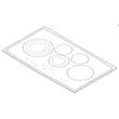 Cooktop Main Top Assembly (black) for Electrolux EI36EC45KS1 - Part 318935229