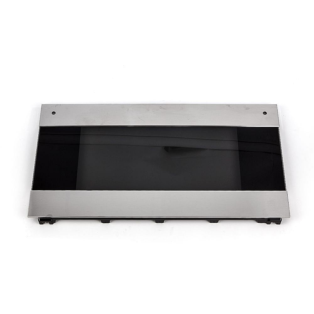 Kenmore Elite Part #318939000, Range Oven Door Outer Panel (Black And Stainless)