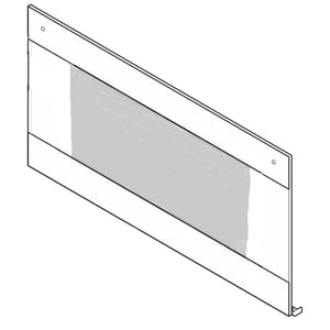 Range Oven Door Outer Panel (black And Stainless) 318939003