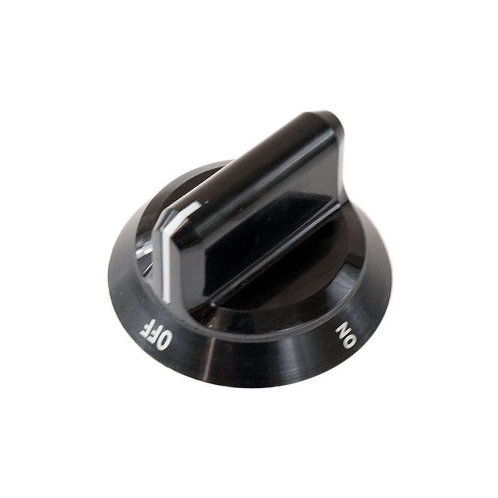 Frigidaire Part #318949101, Range Warmer Zone Surface Element Knob (Black) | 2.40 x 2.40 x 1.40
