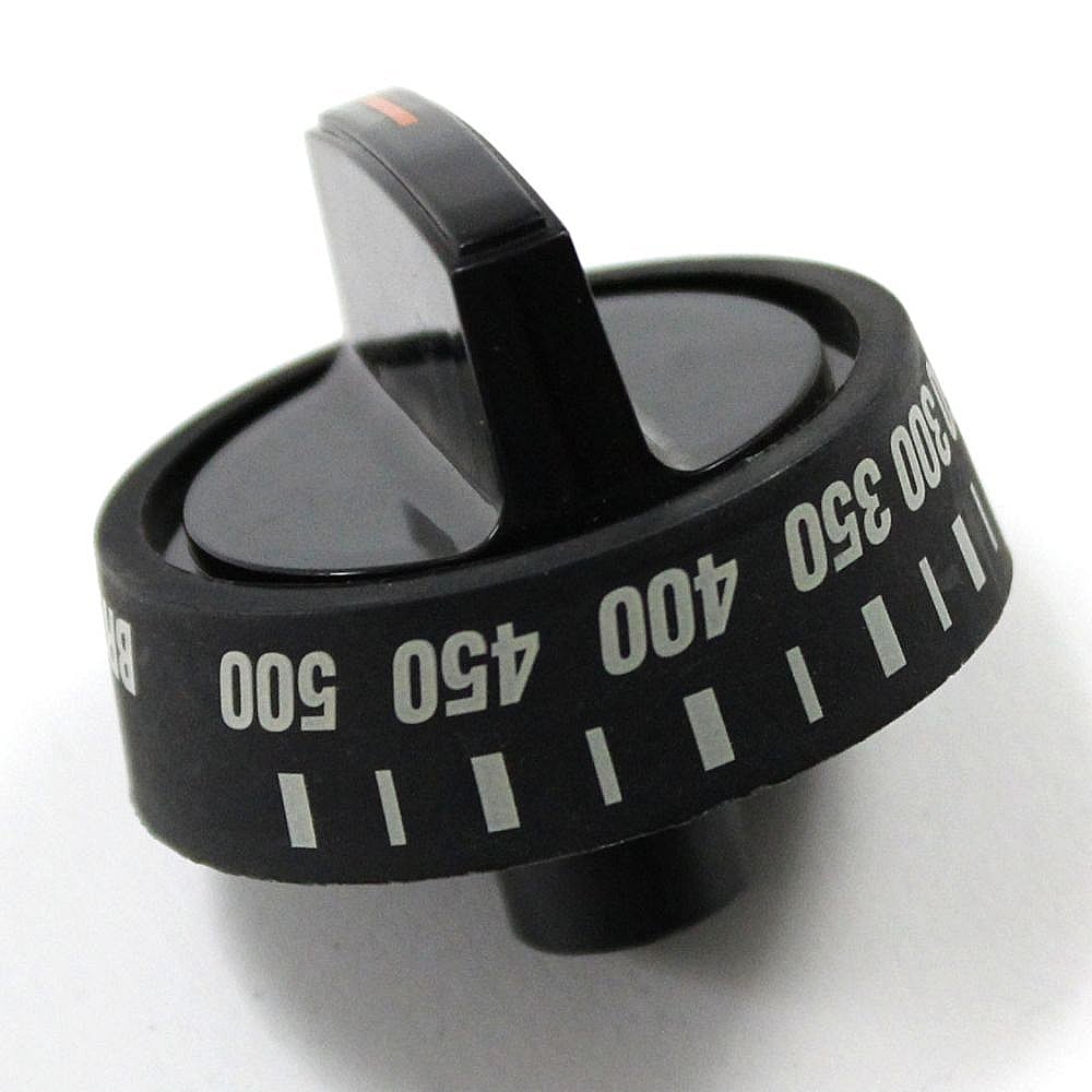Tappan Part #5303280587, Range Oven Temperature Knob (Black) | 1.65 x 1.60 x 1.45