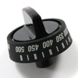 Range Oven Temperature Knob (black) for Tappan 32-1009-00-10 - Part 5303280587