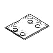 Range Main Top (white) for Universal/Multiflex (Frigidaire) MGF500PBWB - Part 5303285852
