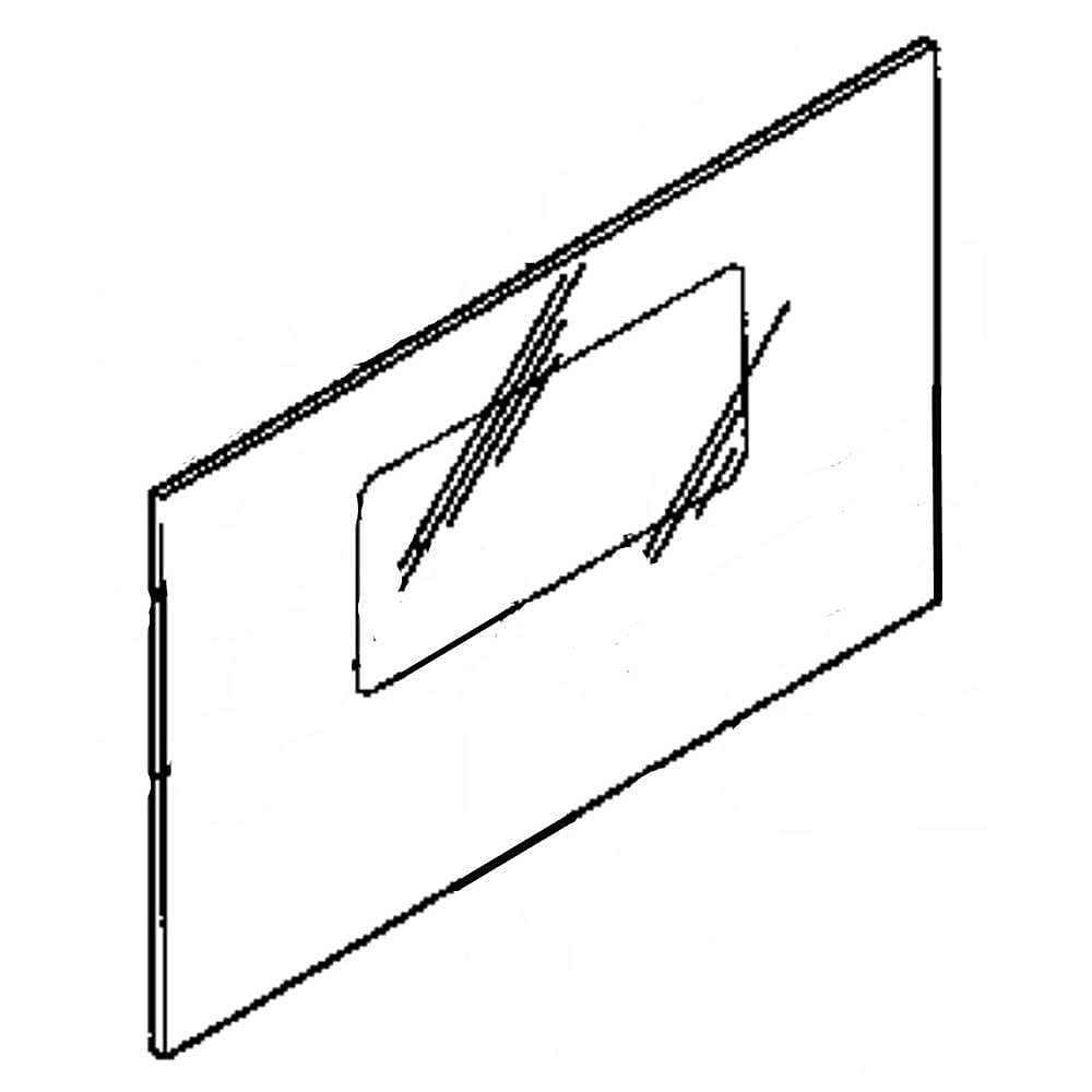 Frigidaire Part #5303311191, Range Oven Door Outer Panel (White) | 30.88 x 21.00 x 1.75