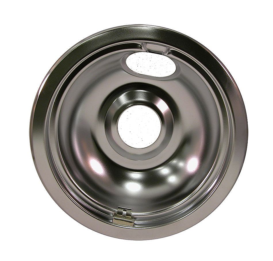 Part #l304430992, Range Drip Pan, 6-In (Chrome) | 7.40 x 7.40 x 1.75