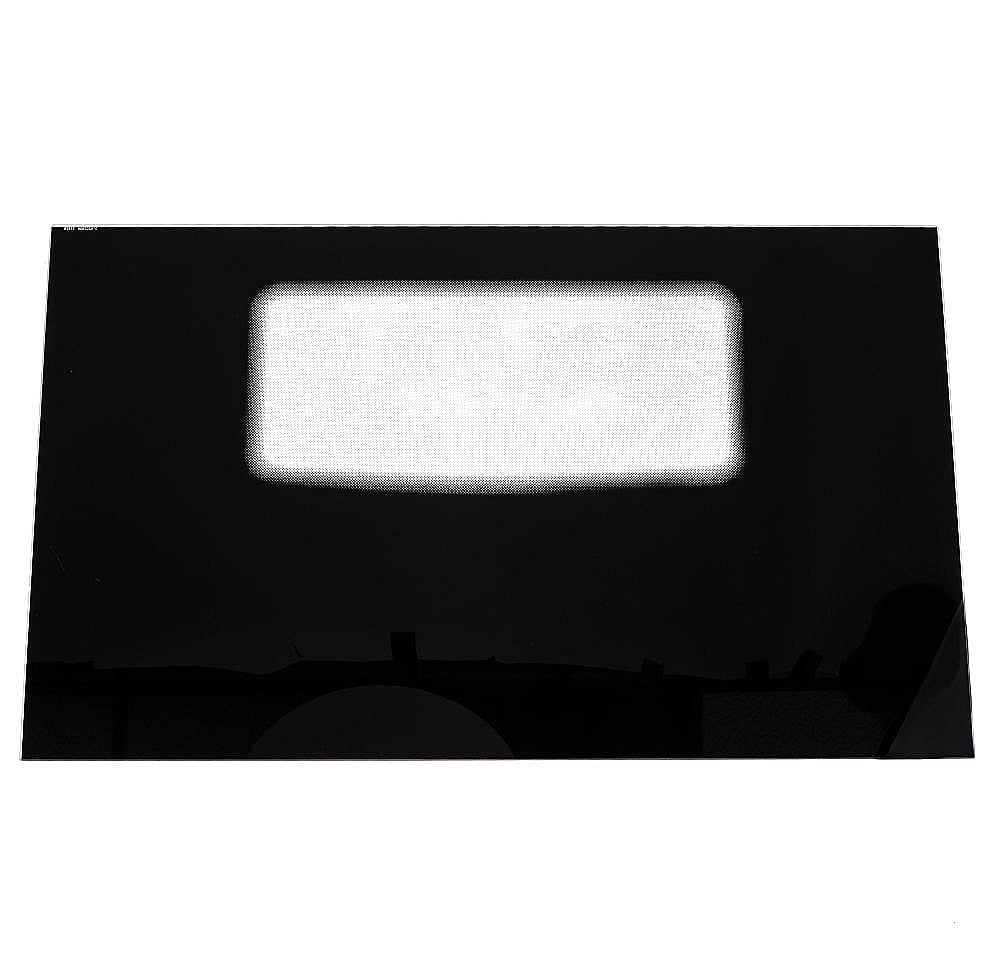 Photo of Range Oven Door Outer Panel and Foil Tape (Black) from Repair Parts Direct