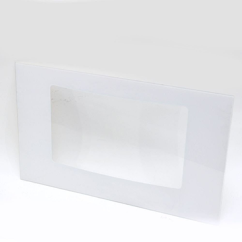 Photo of Range Oven Door Outer Panel and Foil Tape (White) from Repair Parts Direct