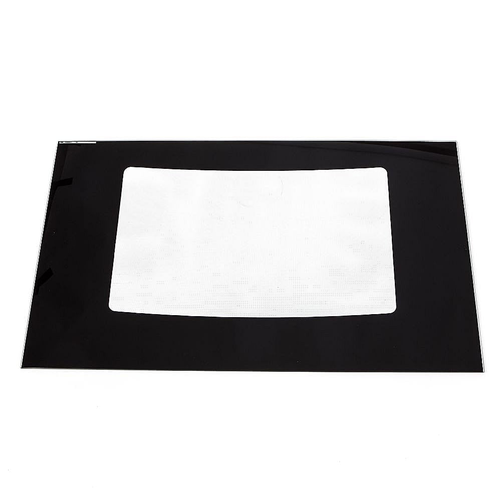 Photo of Range Oven Door Outer Panel and Foil Tape (Black) from Repair Parts Direct