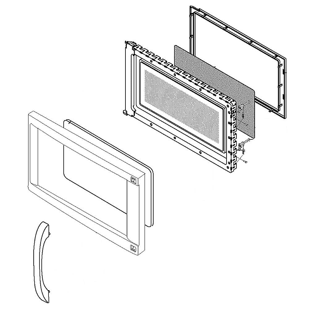 Frigidaire Part #5304430275, Microwave Door Assembly (Stainless)