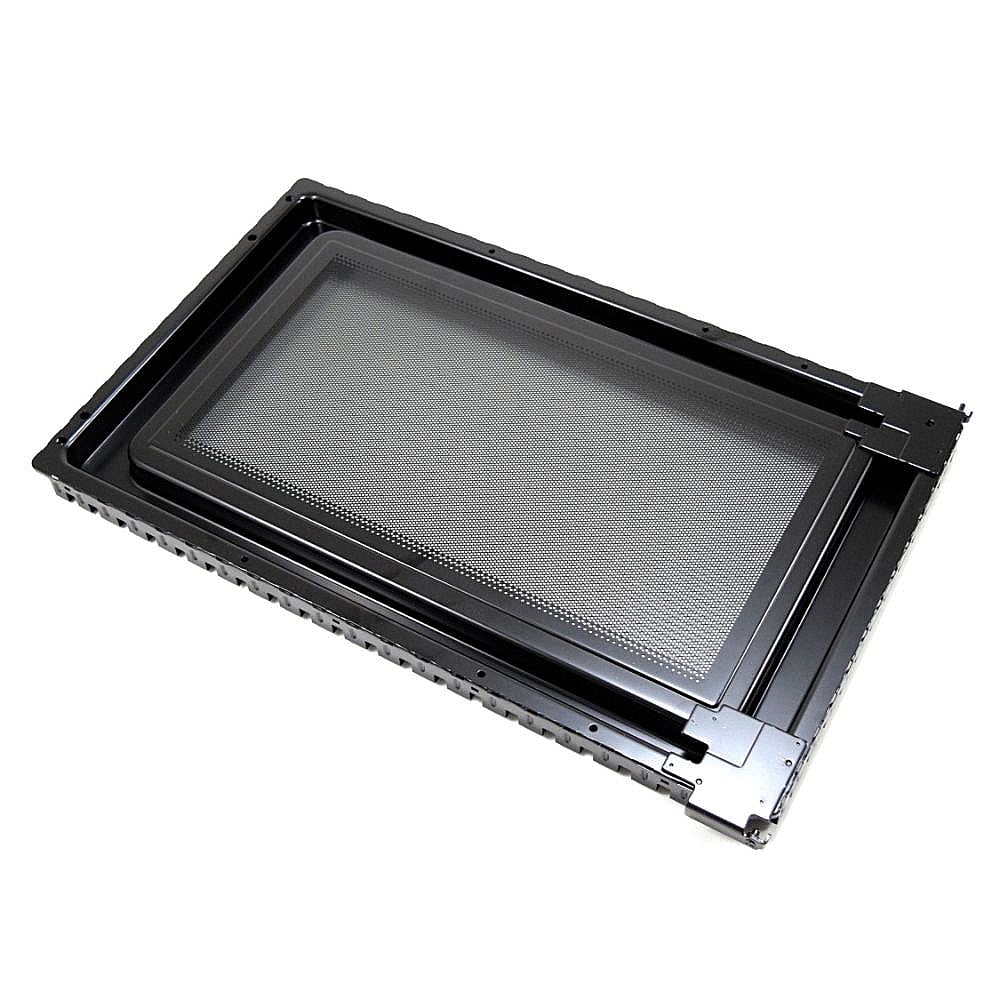 Part #5304440857, Wall Oven Microwave Door Inner Panel (Black) / 21.10 x 12.95 x 1.55
