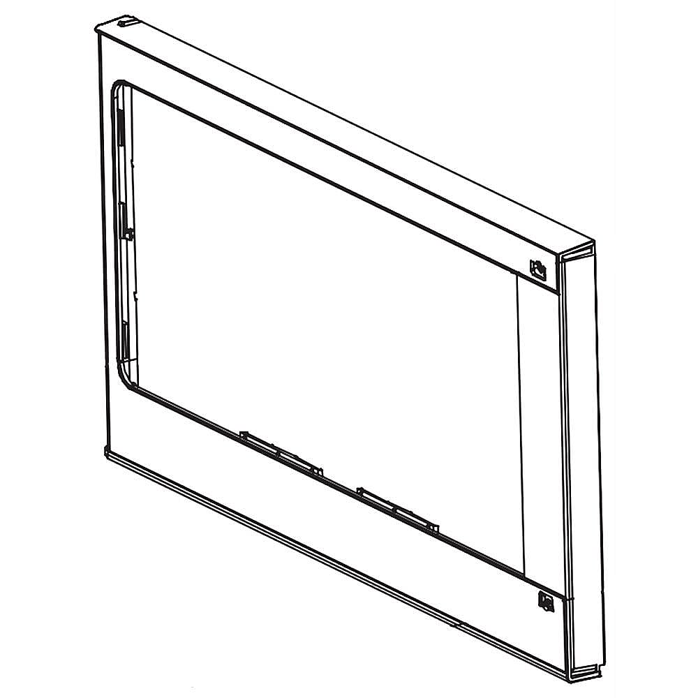 Frigidaire Part #5304464250, Microwave Door Outer Panel (Bisque) | 23.40 x 14.00 x 1.60