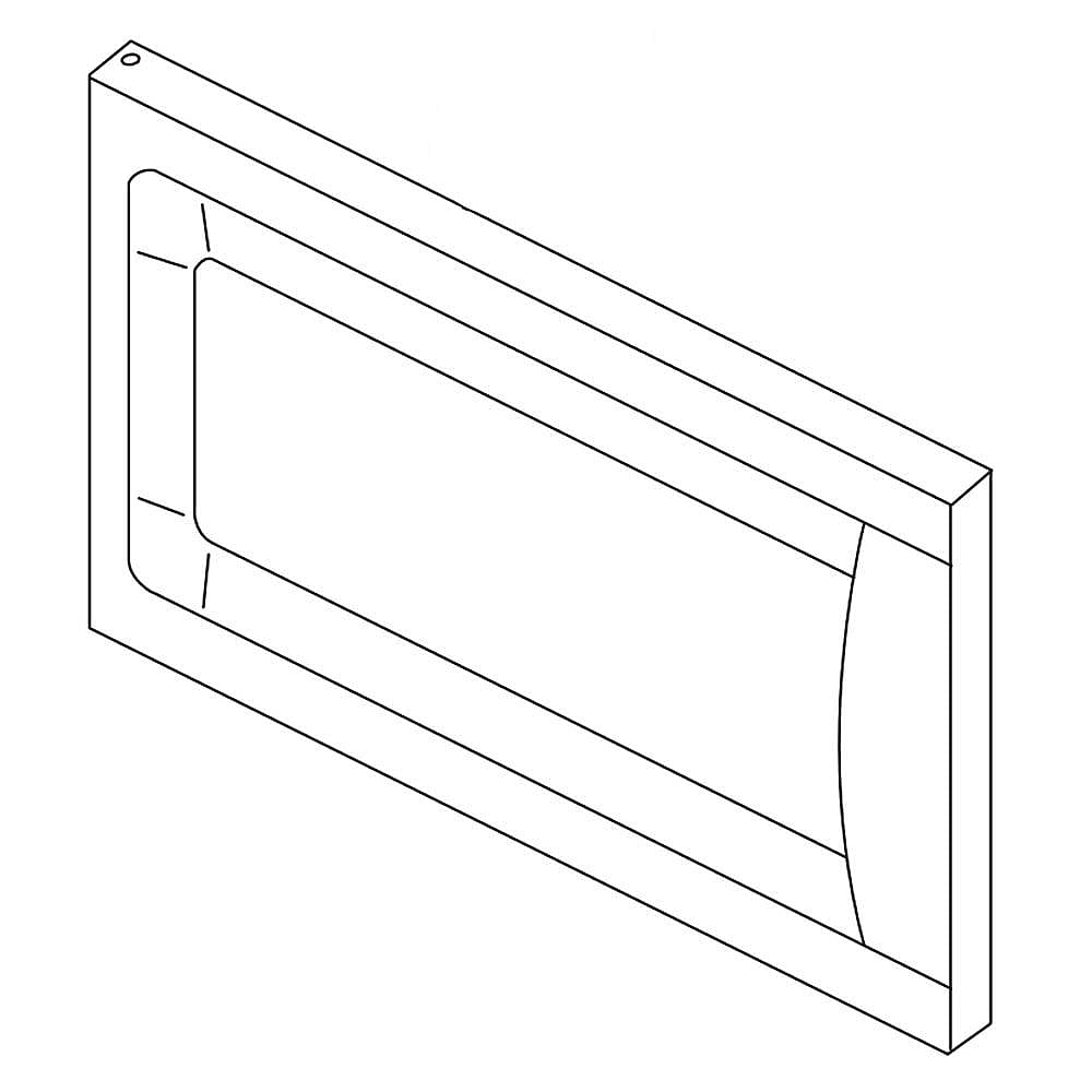 Part #5304472470, Microwave Door Outer Panel (Black) / 23.50 x 12.50 x 2.50