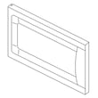 Microwave Door Outer Panel (black) for Universal/Multiflex (Frigidaire) MWV150KWB - Part 5304472470
