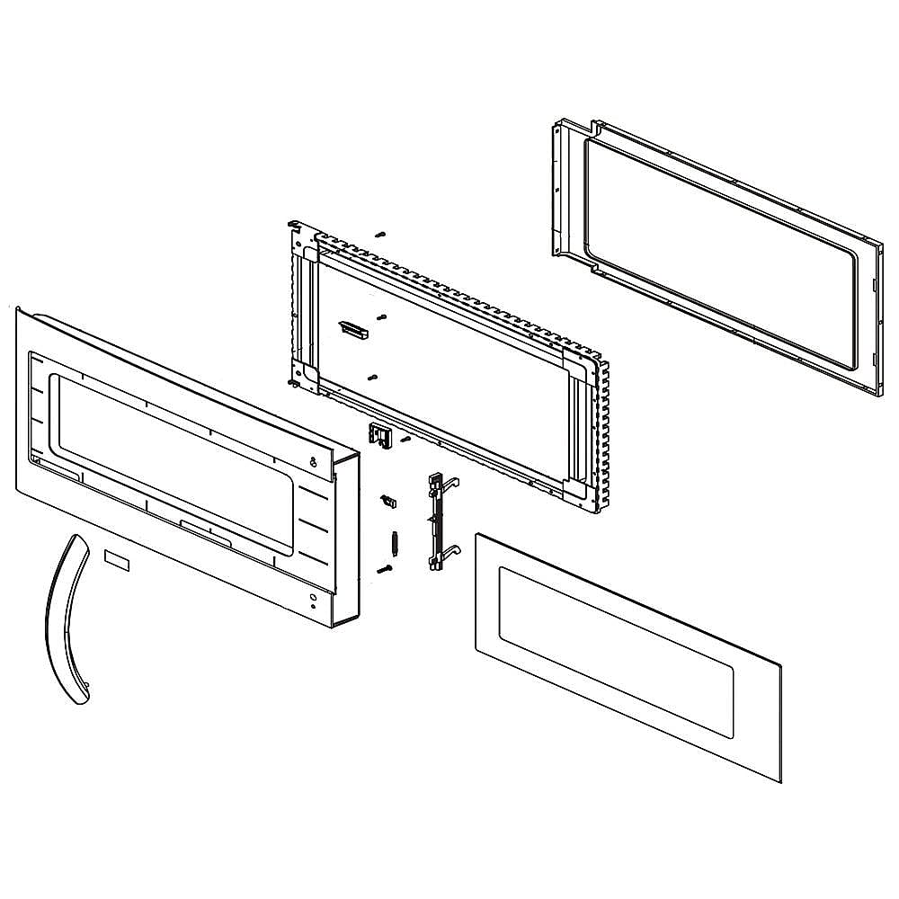 Microwave/Hood Door Assembly