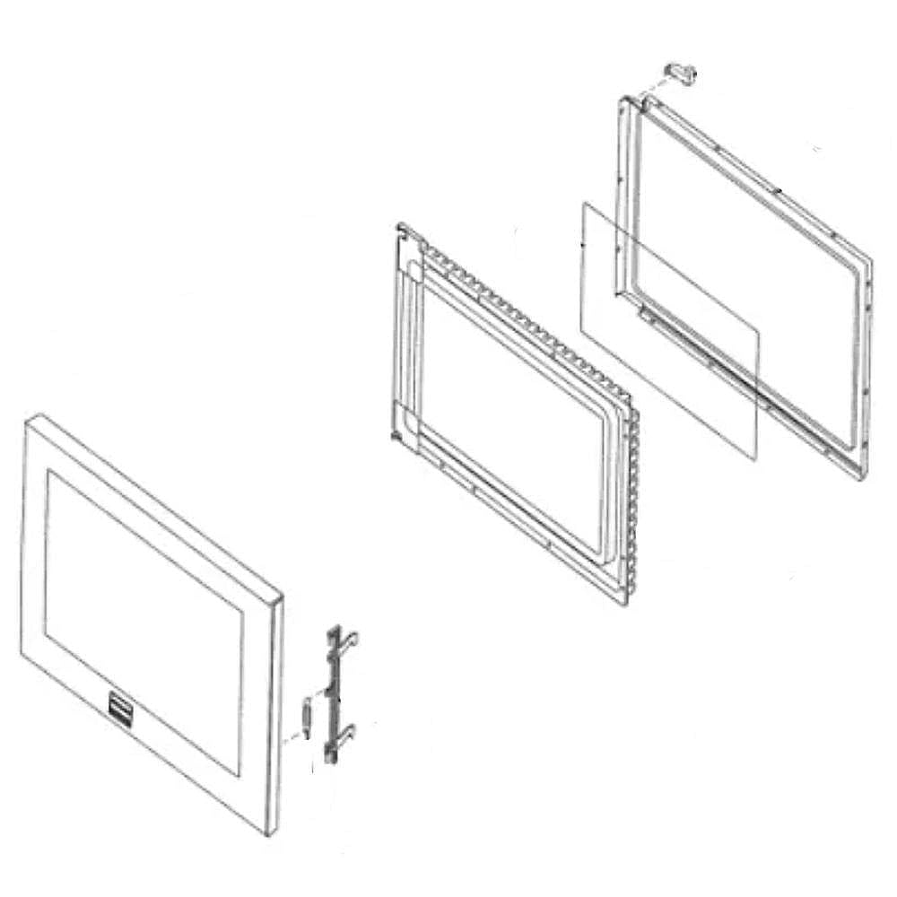 Frigidaire Part #5304474854, Wall Oven Microwave Door Assembly | 27.50 x 20.10 x 10.10