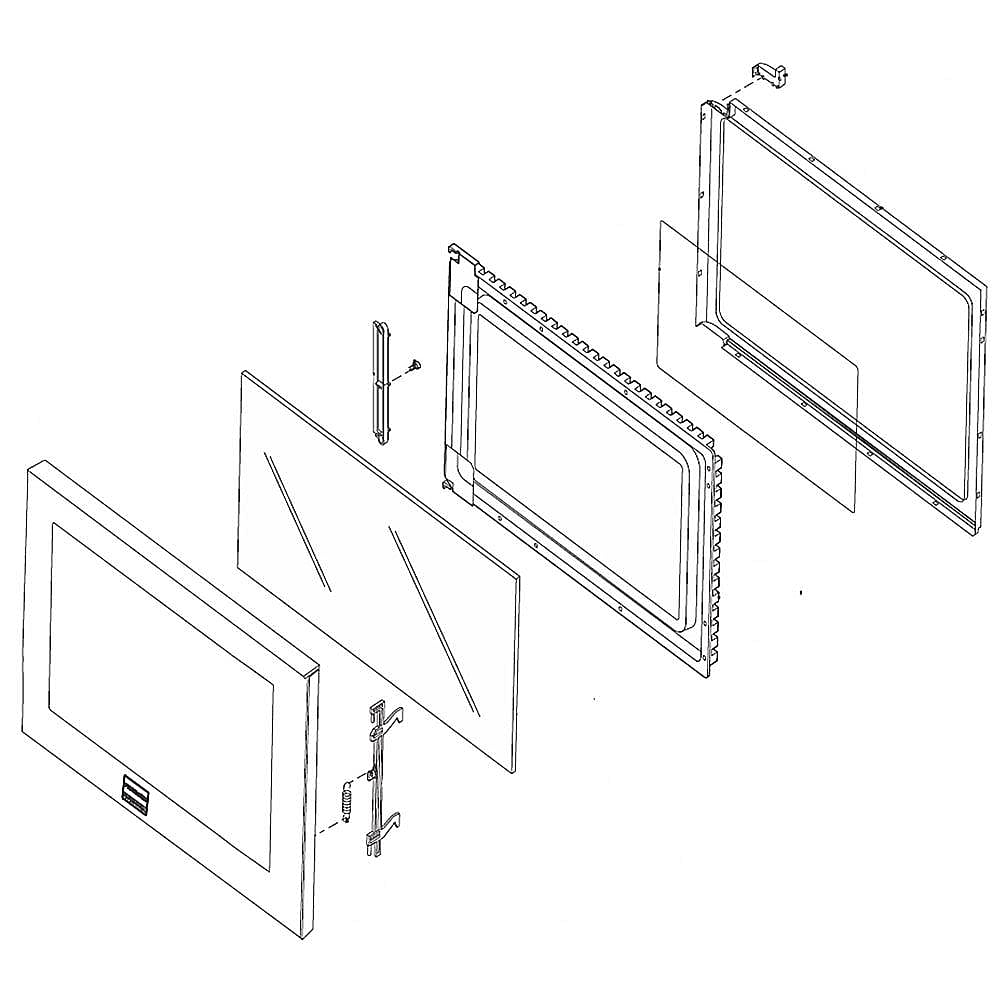 Frigidaire Part #5304474855, Wall Oven Microwave Door Assembly | 23.60 x 21.10 x 9.80