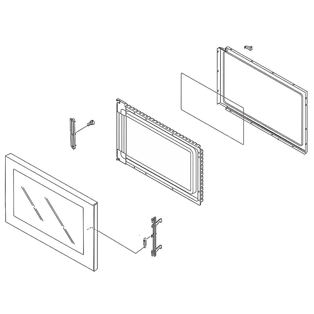 Kenmore Part #5304475173, Microwave Door Assembly | 33.50 x 22.20 x 5.50