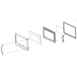 Microwave Door Assembly (bisque) for Frigidaire FFMV162LBA - Part 5304477385