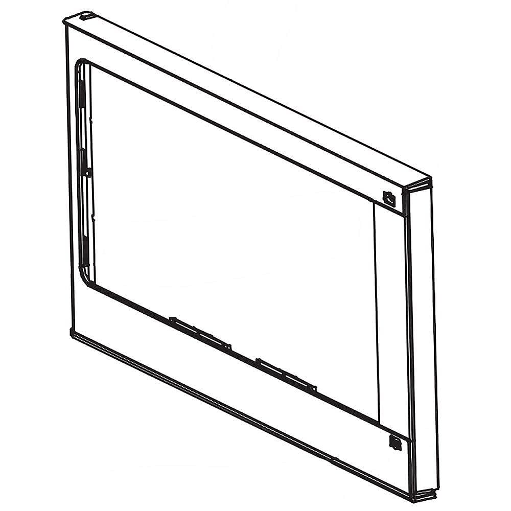 Part #5304477395, Microwave Door Outer Panel (White) / 23.25 x 12.50 x 1.38