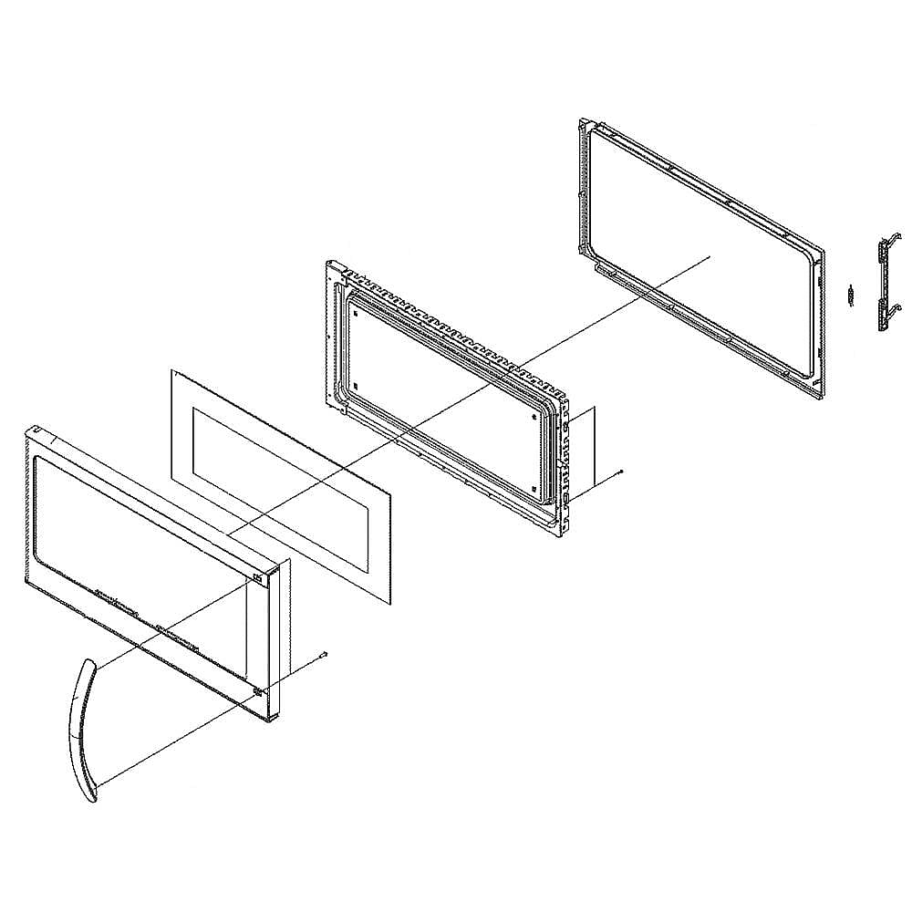 Frigidaire Part #5304478899, Microwave Door Assembly (Stainless) | 30.60 x 24.20 x 5.20