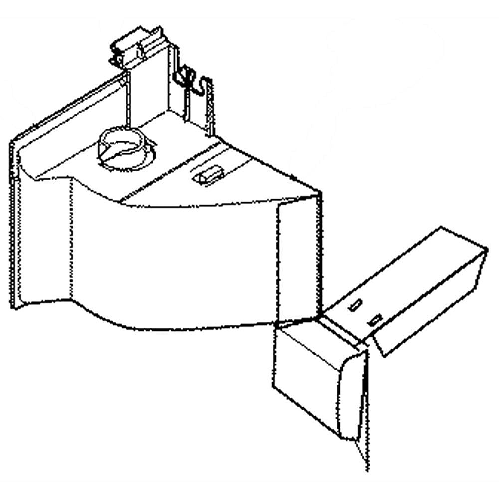 Kenmore Part #5304478956, Wall Oven Microwave Magnetron Air Guide | 9.20 x 6.75 x 4.30