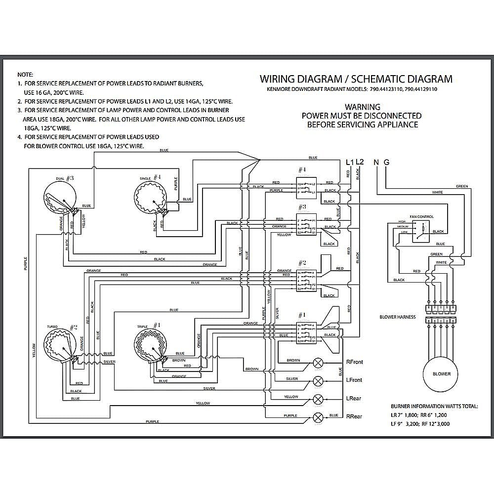 Part #5304485508, Service Data Sheet / 15.00 x 11.00 x 0.00
