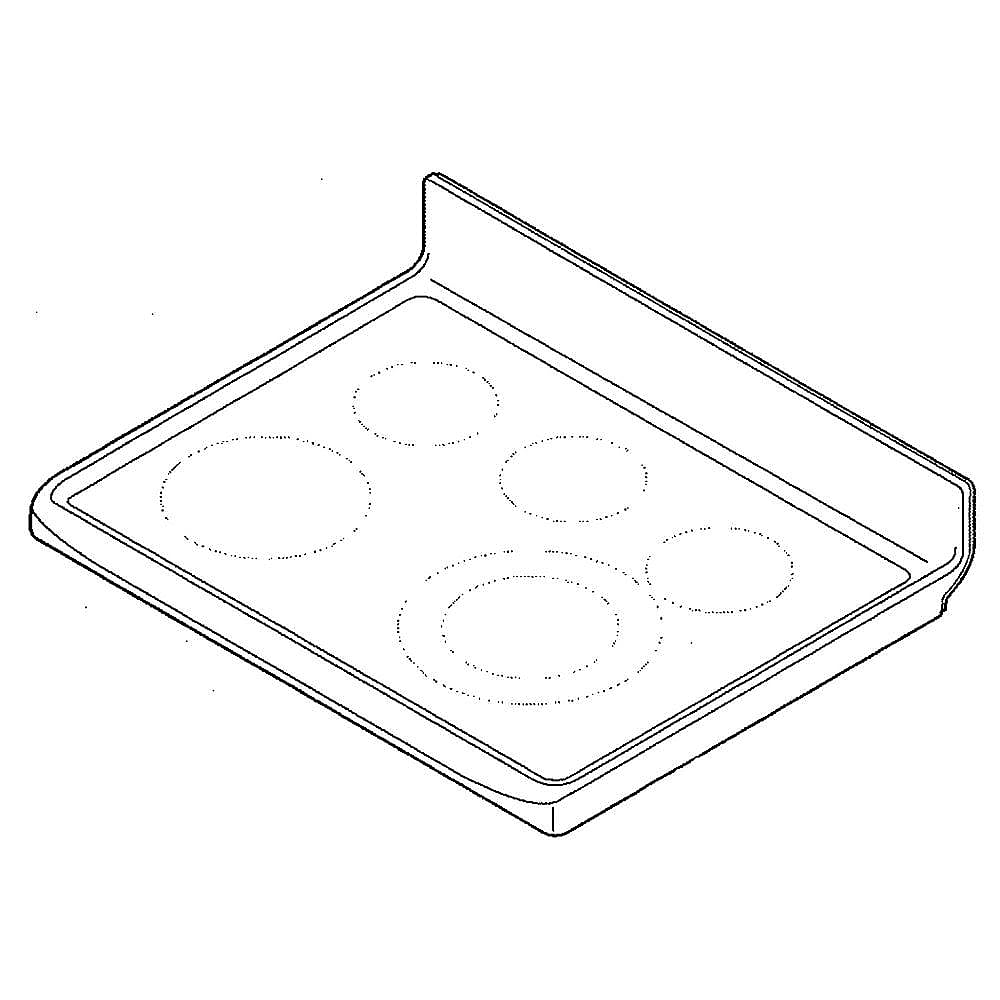 Part #5304490176, Frigidaire Range Main Top Assembly (Black) (Replaces 316352363) / 33.00 x 27.00 x 9.00