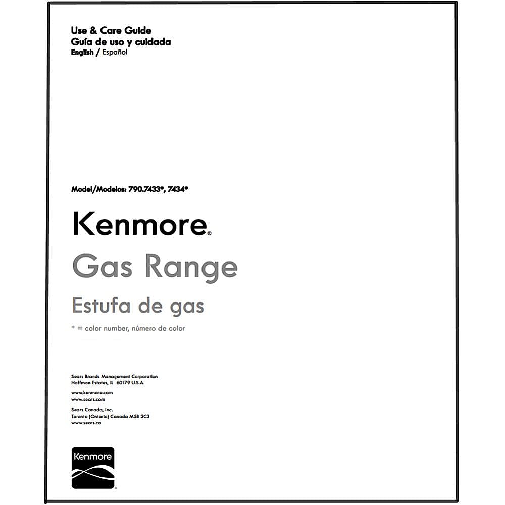 Kenmore Part #5304490253, Range Owners Manual | 15.00 x 11.00 x 0.00