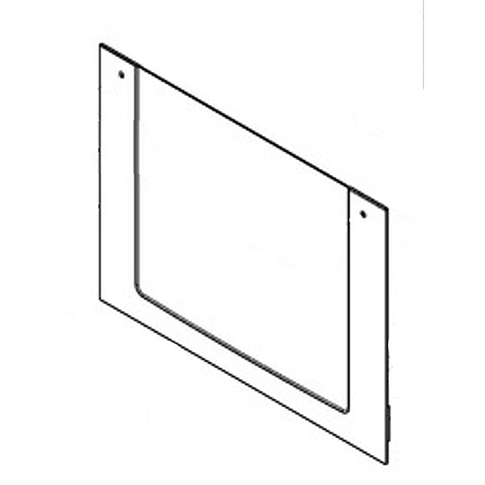 Part #5304491422, Wall Oven Lower Oven Door Outer Panel (Black And Stainless) / 36.00 x 30.25 x 6.00