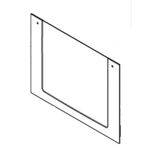 Wall Oven Door Outer Panel (black And Stainless) 808950023