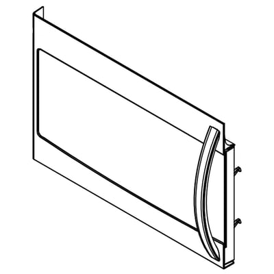 Microwave Door Assembly (black) undefined