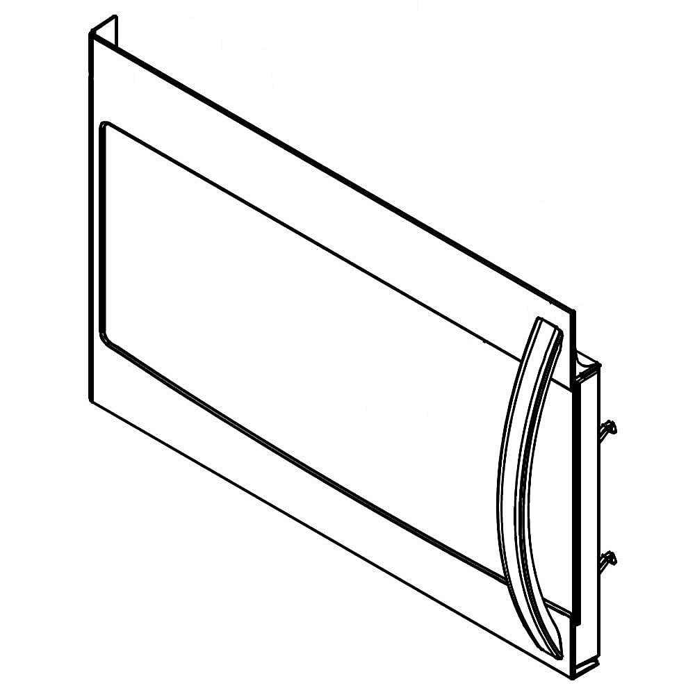 Kenmore Part #5304491538, Microwave Door Assembly (Bisque) | 27.70 x 20.00 x 10.10