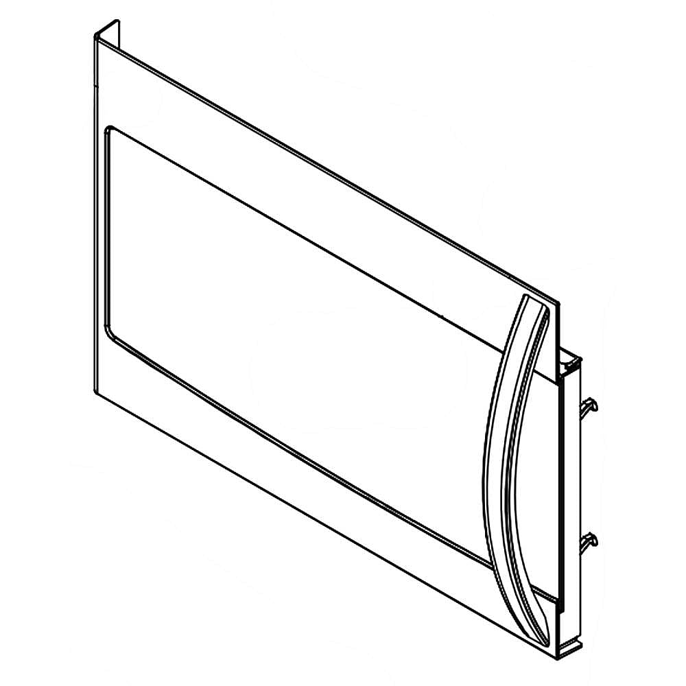 Part #5304491633, Microwave Door Assembly (Black) / 23.70 x 17.60 x 1.90
