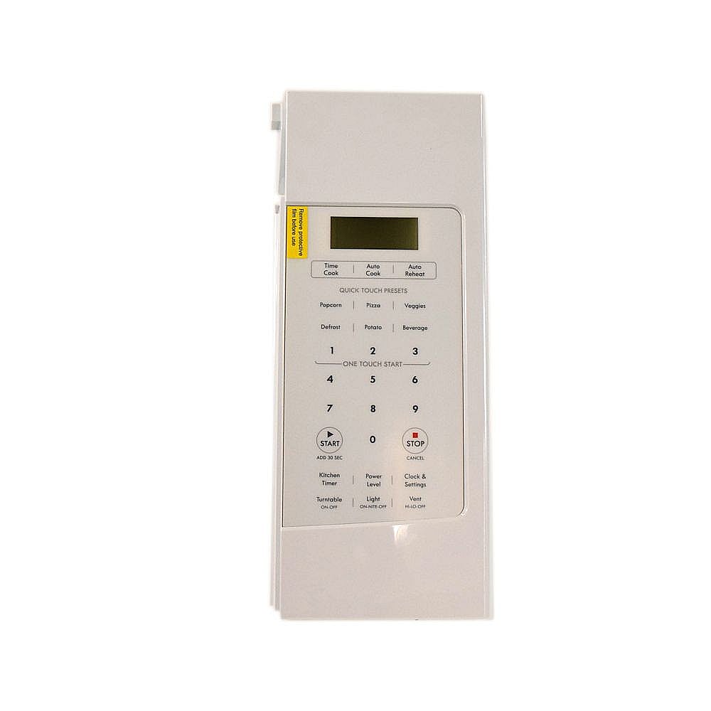 Kenmore Part #5304491766, Microwave Control Panel Frame (White) | 17.50 x 8.85 x 3.05