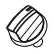 Cooktop Burner Knob (white) for Frigidaire FFGC3025QBA - Part 5304498808