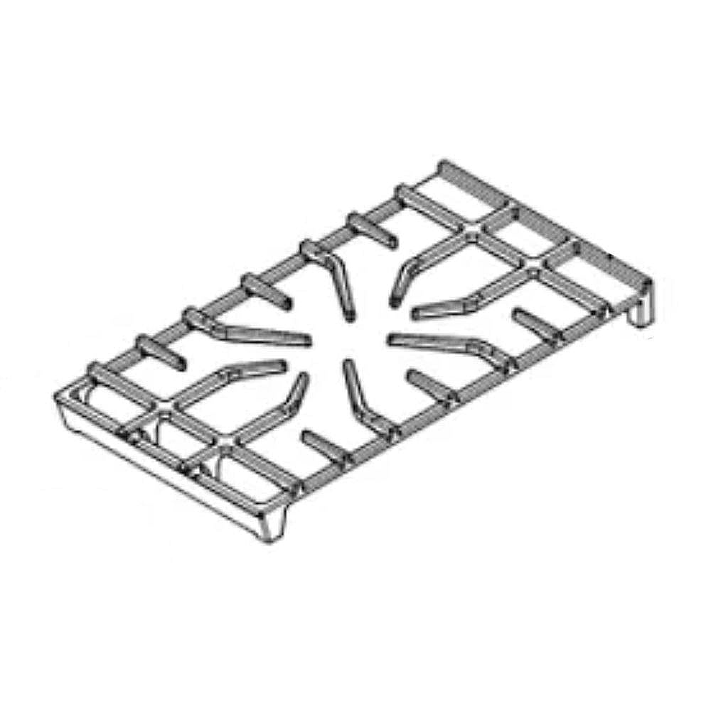 Part #5304499393, Cooktop Burner Grate, Center (Black) / 26.50 x 17.80 x 2.40