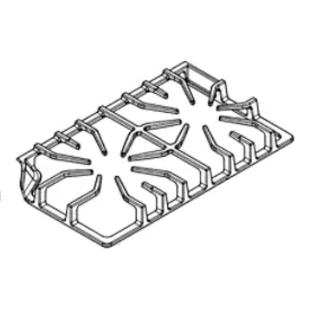Part #5304499405, Ikea Cooktop Burner Grate, Right (Black) / 20.45 x 12.95 x 2.50