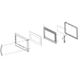 Frigidaire Microwave Door Assembly (stainless) for Frigidaire LFMV164QFA - Part 5304499543